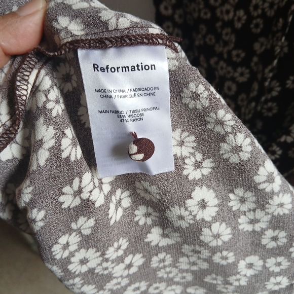 Reformation Chocolate Floral Midi Dress - Picture 4 of 8